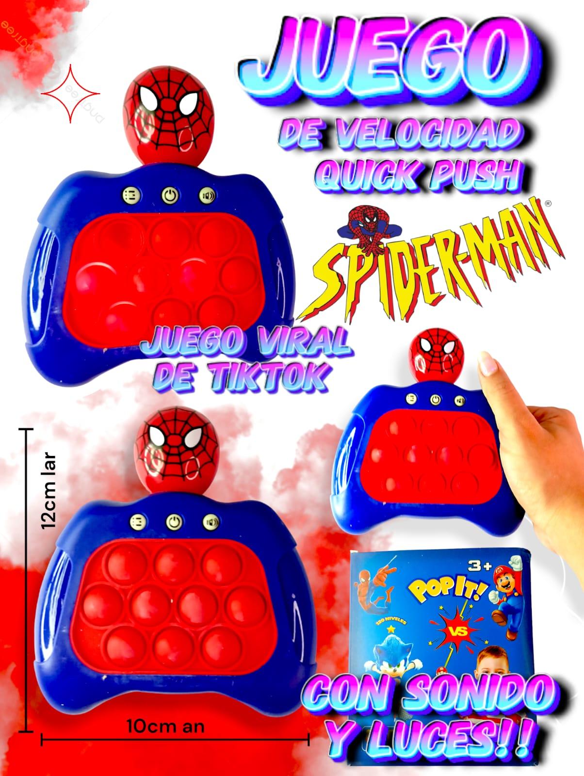 Pop It Electrónico QUICK PUSH Spiderman 